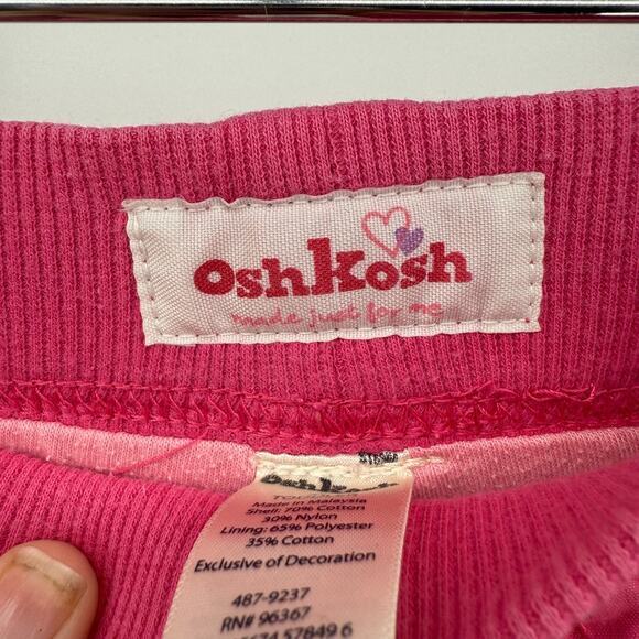 OshKosh Y2K Toddler 2T Girls Pink Cotton‎ Embroidered Heart Pants Pull On - Picture 7 of 10